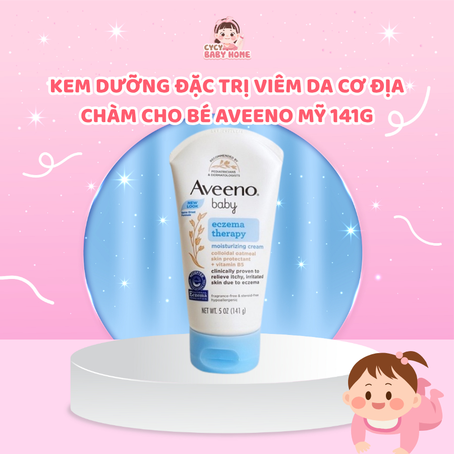 Kem chàm Aveeno Baby Eczema Therapy dưỡng ẩm và hỗ trợ giảm chàm cho bé 141g Cycybabyhome