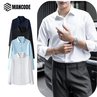 Áo Sơ Mi Nam (có Bigsize) MANCODE Chất Vải Lụa Cotton Bền Đẹp Mềm Mại Thoải Mái Gấp Hộp Giúp Chống Nhăn hàn quốc SM14