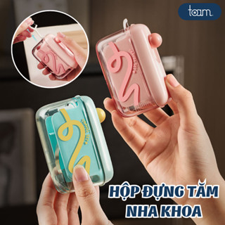 Hộp Đựng Tăm Chỉ Nha Khoa Mini Tổ Ấm Có Nút Nhấn Lấy Tăm Dễ Dàng, Bỏ Túi Nhỏ Gọn Chống Nước Bụi Bẩn