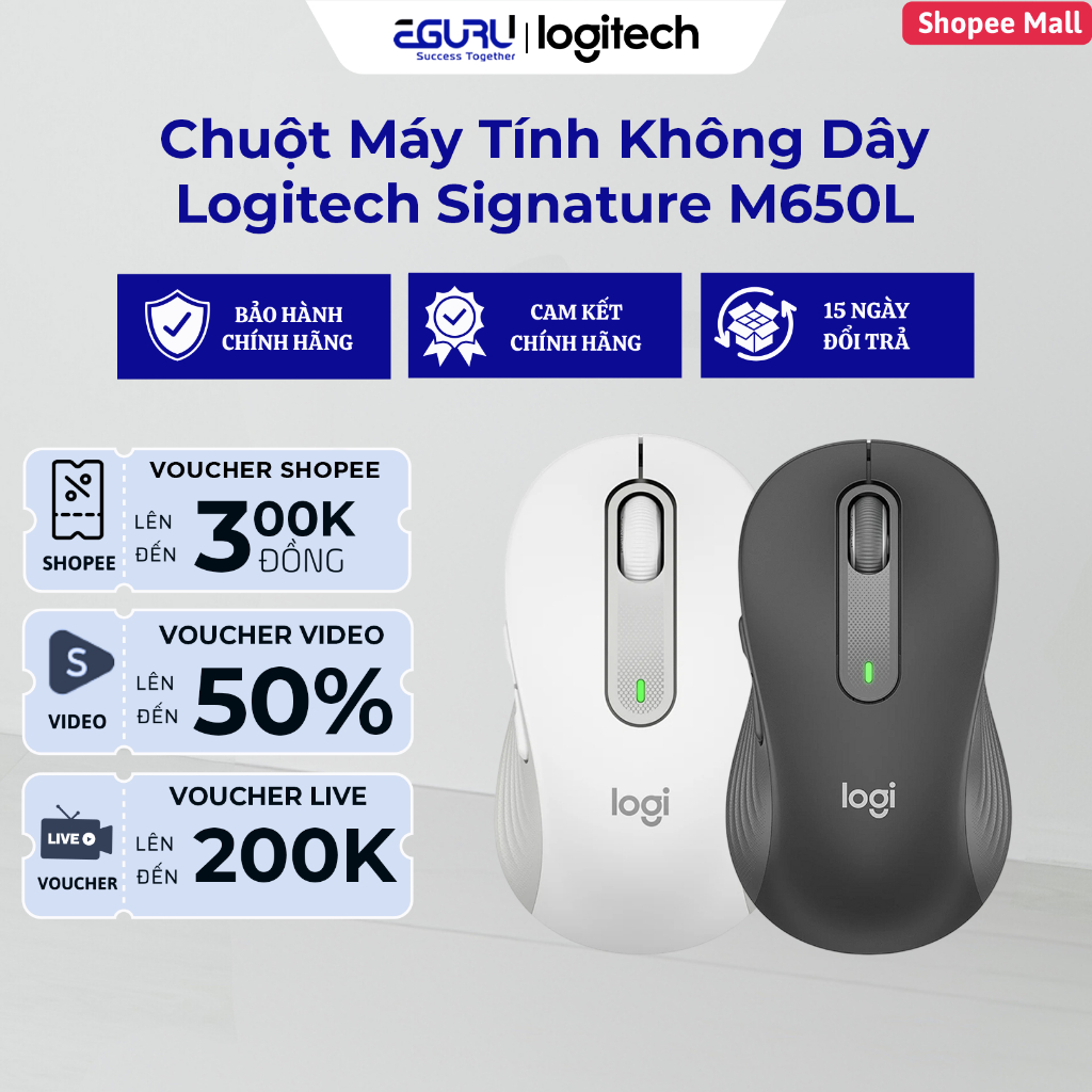 Chuột Máy Tính Không Dây Logitech Signature M650L - Bảo Hành Chính Hãng