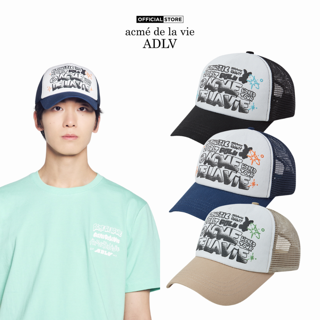 Mũ Bóng Chày ADLV Artwork Mesh Trucker màu đen/be/xanh navy - Hàng chính hãng