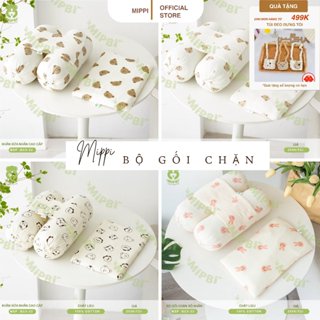 Bộ gối chặn Mipbi chất liệu vải sợi tre muslin cho trẻ sơ sinh chống giật mình
