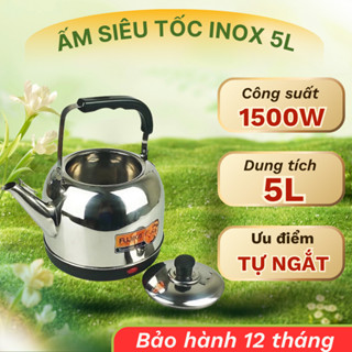 Ấm siêu tốc 5L FUJIKA chính hãng tự động ngắt khi sôi, công suất 1500W sôi cực nhanh