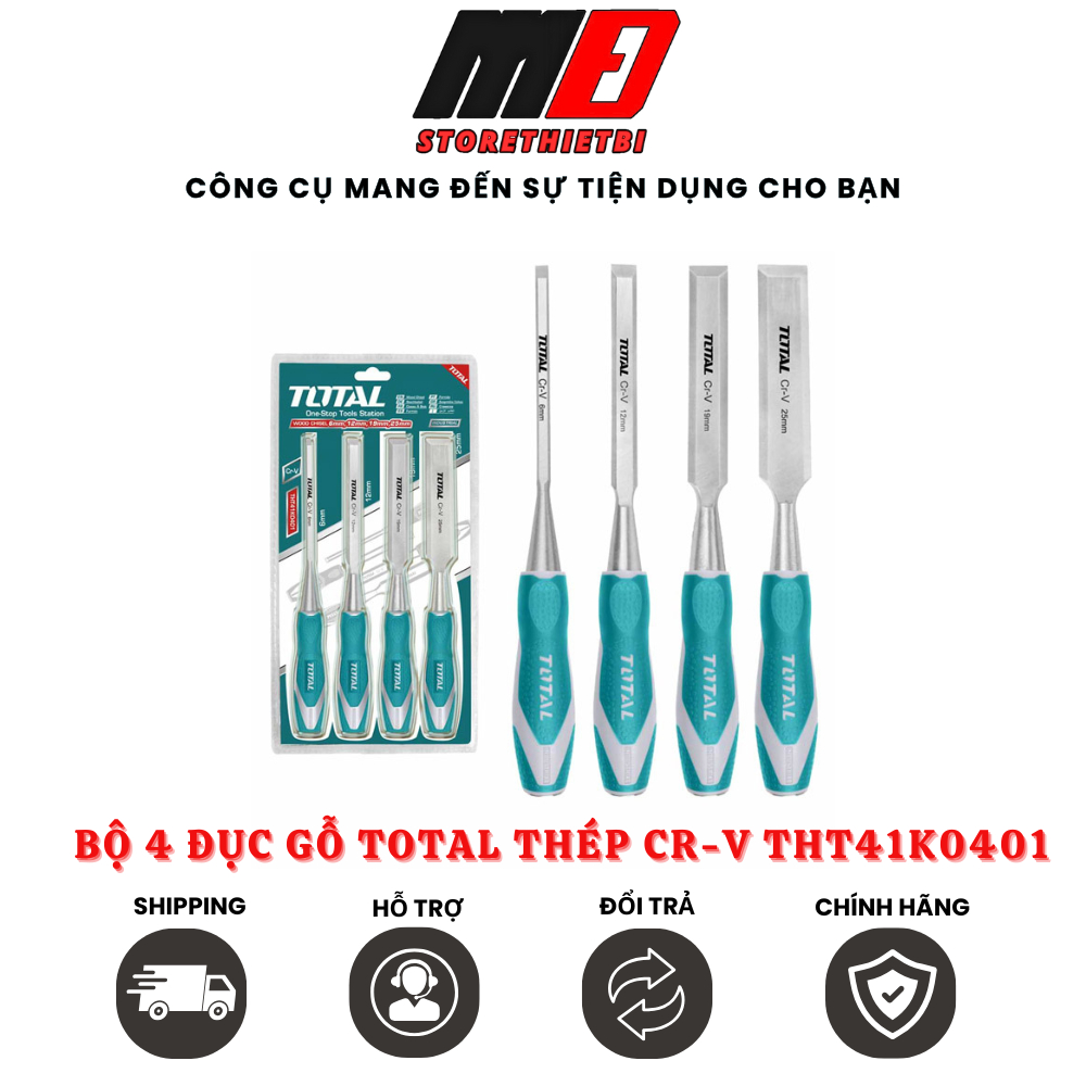 Bộ 4 Cái Đục Gỗ THT41K0401 TOTAL