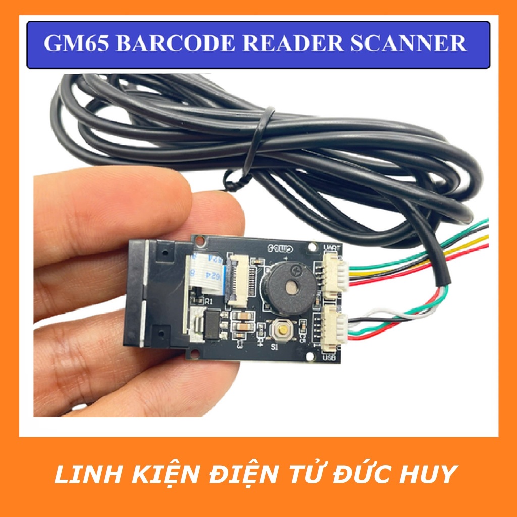 Module quét nhận dạng mã vạch, QR - GM65 (nhận dạng được mã 1D và 2D)