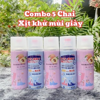  Combo 5 Chai Xịt Khử Mùi Giày Dép NaNo Bạc Xịt Khử Mùi Hôi Chân Nano 260ml 