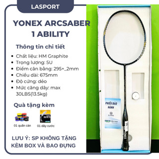  Vợt cầu lông Yonex Arcsaber 1 FEEL  ABILITY  CLEAR chính hãng tặng kèm dây cước và cuốn cán phù hợp người mới chơi 