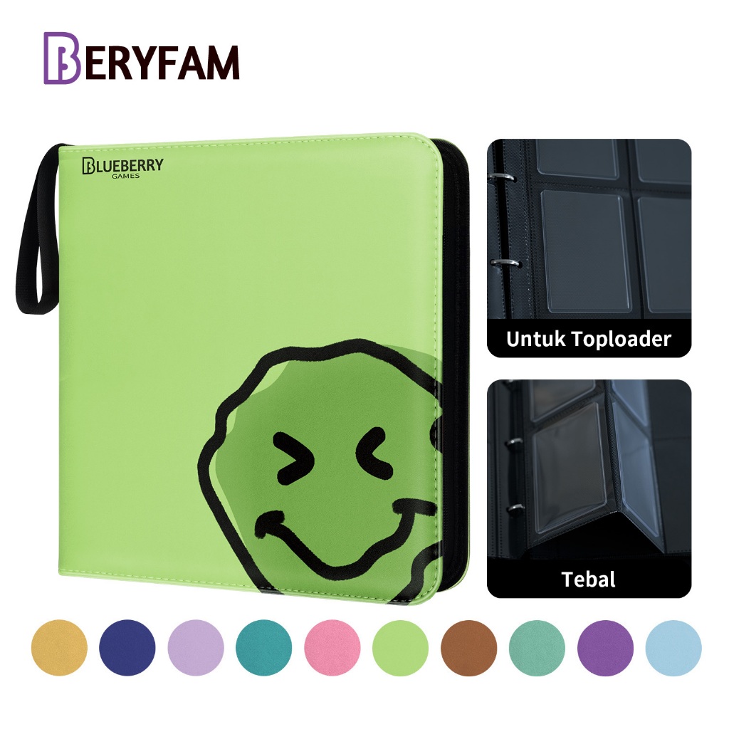 Blueberry toploader binder đựng card Pokemon kpop Yugioh hai mặt thẻ album đựng thẻ Thẻ bài BERYFAM