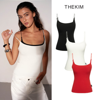 THEKIM Áo 2 dây sợi bún quai nhọn ( có mút ngực ) , vải cotton may 2 lớp , áo hai dây cho nữ ôm body  A105