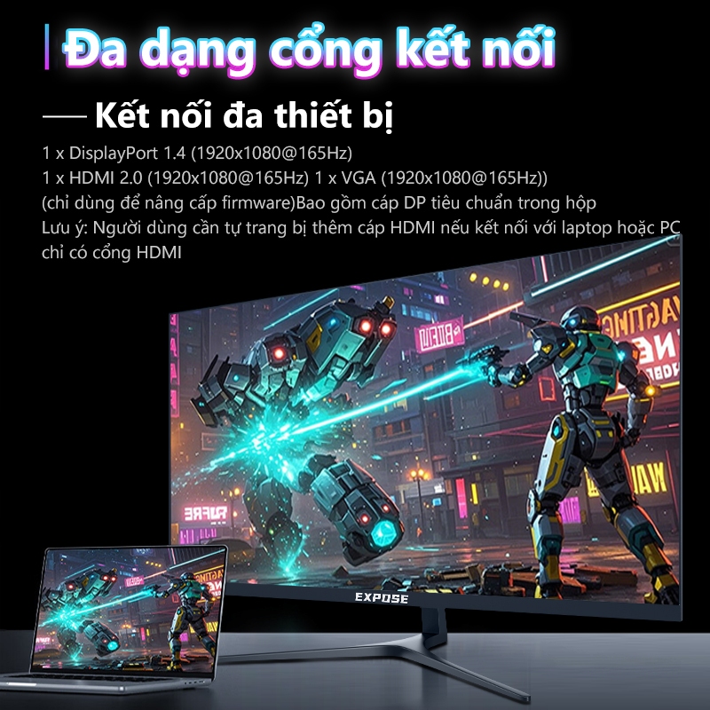 màn hình 24 inch 165Hz/1ms(GTG) Full HD 1080P IPS Hỗ trợ HDMI/VGA/DP HDR400 Mới 100% Bảo hành 3 năm | BigBuy360 - bigbuy360.vn