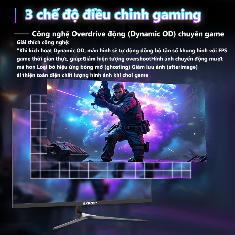 màn hình 24 inch 165Hz/1ms(GTG) Full HD 1080P IPS Hỗ trợ HDMI/VGA/DP HDR400 Mới 100% Bảo hành 3 năm | BigBuy360 - bigbuy360.vn