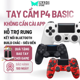 Tay cầm không dây P4 bluetooth pin siêu lâu,Tay cầm chơi game fifa online 4 cho pc laptop