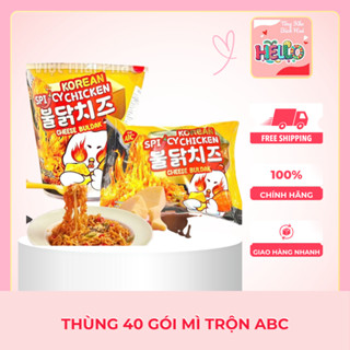  Thùng 40 Gói Mì Trộn ABC Vị Gà Cay Phô Mai - 80gram - Mì Gói Ngon – Sợi Dai Vị Đậm 