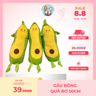 [RẺ VÔ ĐỊCH] Gấu Bông Trái Bơ 50cm, Gấu Bông Gối Ôm Ngủ Cute Dễ Thương Giá Rẻ Cao Cấp