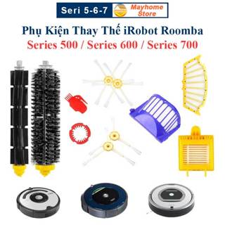 Phụ Kiện Robot Hút Bụi iRobot Roomba Series 500, 600 & 700/ Đôi Chổi Lăn, Chổi Cạnh, Lọc Hepa, Bánh Xe, Tools Vệ Sinh/