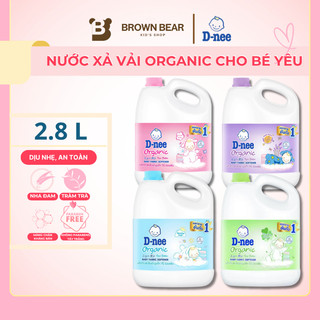 Nước Xả Vải Organic D-nee Can 2.8 lít| Dnee Thái Lan An Toàn Cho Bé Sơ Sinh, Da Nhạy Cảm