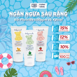 Kem đánh răng cho bé Babycoccole hữu cơ nuốt được 3 vị 30ml/75ml