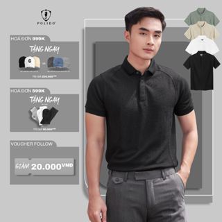 Áo polo nam trơn cộc tay Polido chất vải cotton hạn chế nhăn mềm mịn kiểu dáng slimfit thời trang