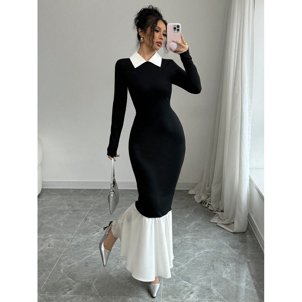 ORDER 9-12 DAYS - Đầm dài đuôi cá thanh lịch.