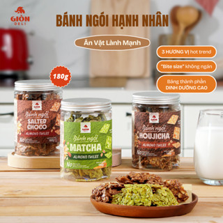 [SẢN PHẨM MỚI] Bánh Ngói Hạnh Nhân - Ăn Vặt Lành Mạnh Không Đường - 3 Vị Hot Trend - Giòn Deli