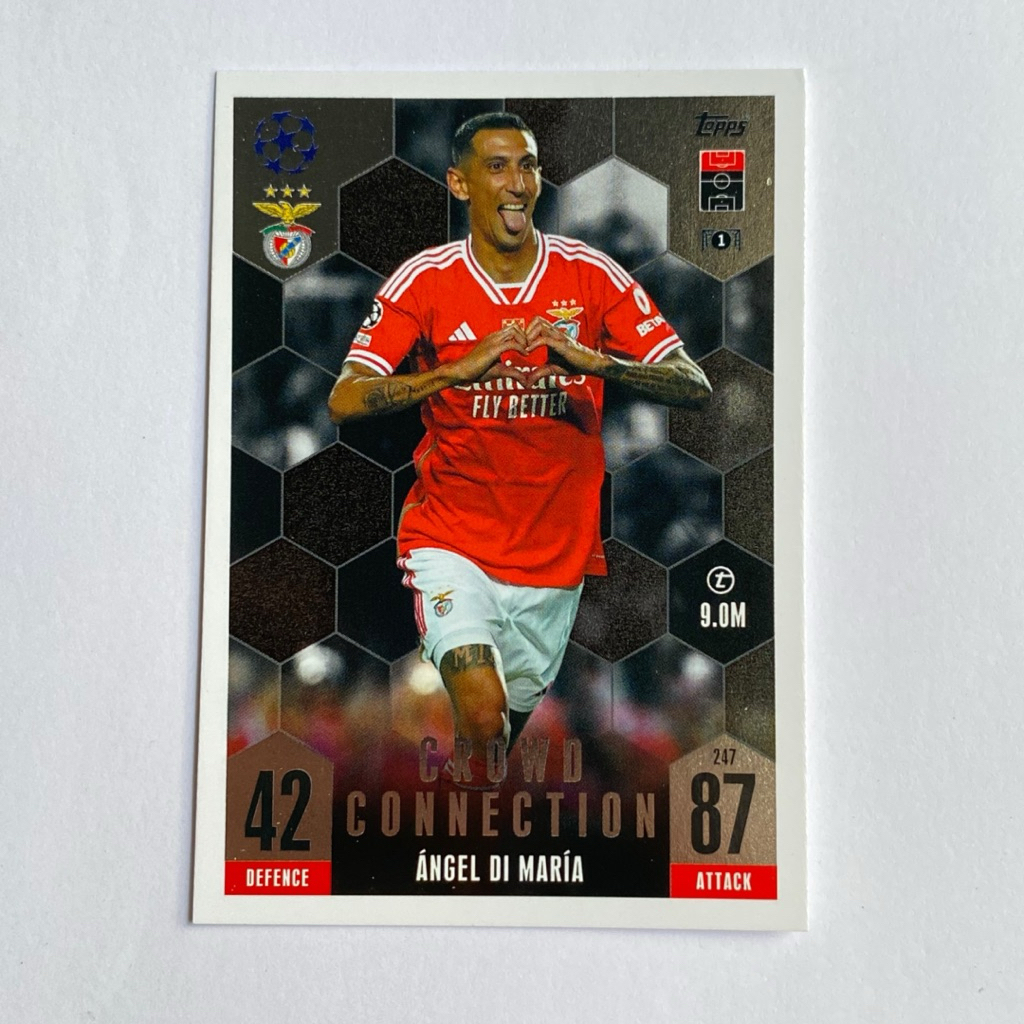 [2 Thẻ] Thẻ Cầu Thủ Angel Di Maria Benfica Match Attax