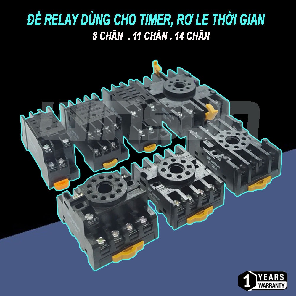 Đế rơ le,đế relay cho rơ le thời gian rơ le trung gian rơ le kiếng rơ le kính
