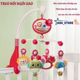 Treo nôi treo cũi cho trẻ sơ sinh BiBi_Store, đồ chơi treo nôi phát nhạc kèm lục lạc 3in1 cho bé
