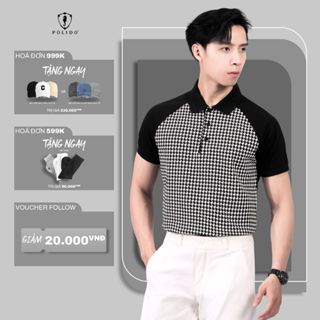 Áo polo nam HOUNDSTOOTH chất cotton thoáng mát co giãn 4 chiều slimfit POLIDOVIETNAM