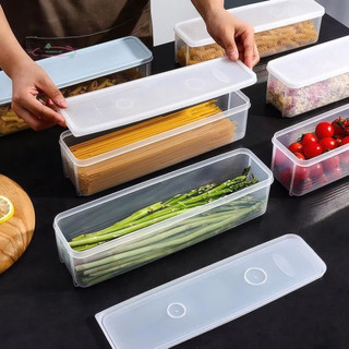 Hộp chữ nhật bảo quản thực phẩm nhựa Việt Nhật dáng dài có nắp đậy nhựa dẻo 6790