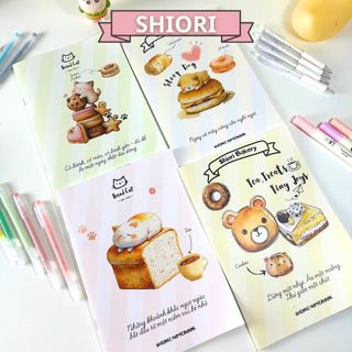  Vở kẻ ngang B5- 120 trang Bakery and Meow Thiết kế đáng yêu Giấy 80gsm Vở học sinh Tập sinh viên Tiệm bánh Shiori 