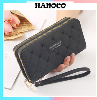 Ví nữ dài cầm tay nhiều ngăn 2 khóa kéo Cao Cấp Phong Cách Hàn Quốc HANOCO VDCT60