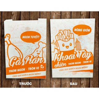 Túi và bao đựng Gà Rán, Khoai Tây chiên - 1000 túi giấy kraft