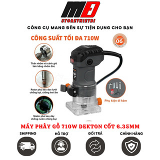 Máy phay gỗ điện cốt 6.35mm dekton dk-635m công suất 710w