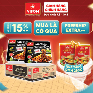 [VOUCHER 15%] Thùng 18 khay Mì Tôm Mì Trộn Tương Đen VIFON 90g / Khay