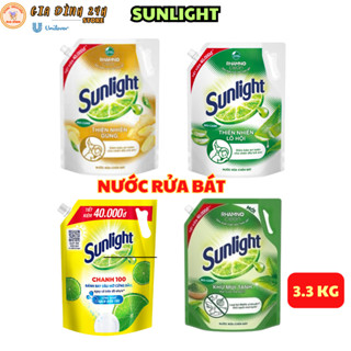 Nước rửa chén Sunlight Thiên Nhiên Với 100% Hoạt Chất Làm Sạch Gốc Thực Vật, An Toàn Cho Trẻ, Túi