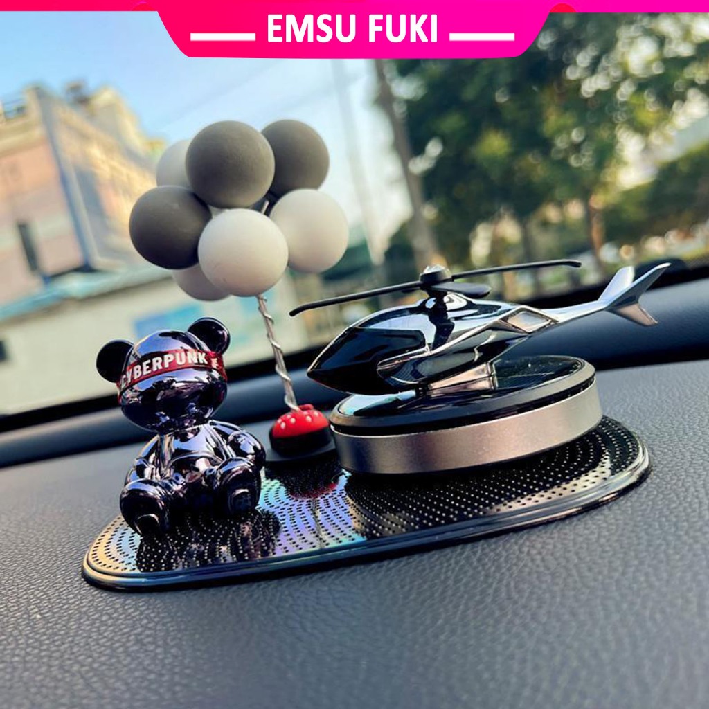 Bộ Mô Hình Gấu 3D Nhiều Màu Và Máy Bay Khuếch Tán Nước Hoa Năng Lượng Mặt Trời