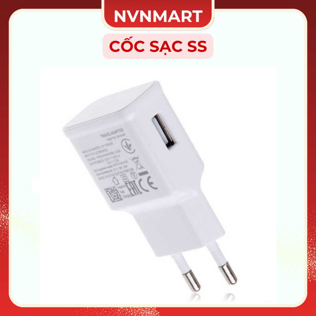 Cóc sạc SS trắng