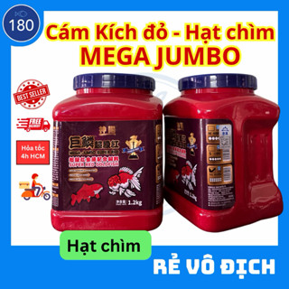  Cám Mega Jumbo super red Goldfish tăng màu - kích đỏ hạt chìm chuyên cho cá vàng 