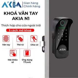 Khóa vân tay ngoài trời AKIA N1 chống nước IP67 cho Cửa cổng, Cửa sắt, Mở khóa Vân tay, Mật khẩu, Thẻ từ, app TTLock