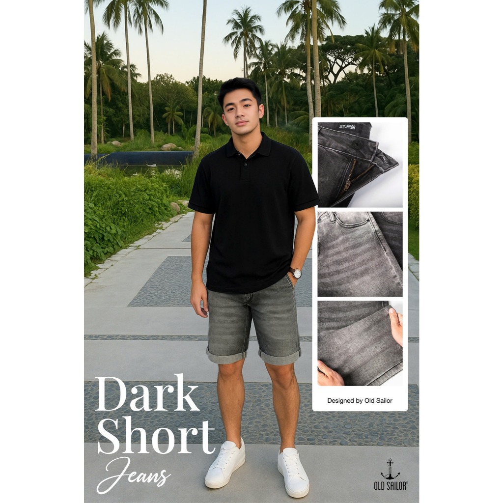Quần Short Jeans Nam Osl Dark Short - 7236 - 7238 - 7240 - Bigsize upto 44