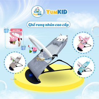    NHẠC+ĐÈN   Ghế Rung Nhún Đa Năng Cho Bé Sơ Sinh Có Gối Và Thú Treo gấu bông ngẫu nhiên cho bé 