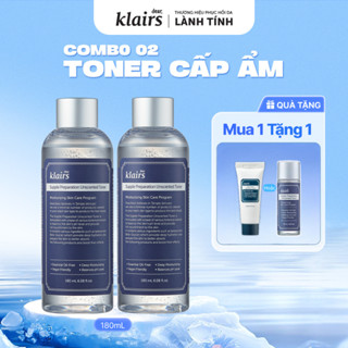 [LIVESTREAM] Combo 2 Nước hoa hồng Dear, Klairs Supple Preparation Unscented Toner 180ml - Qùa tặng chỉ có trong livestr