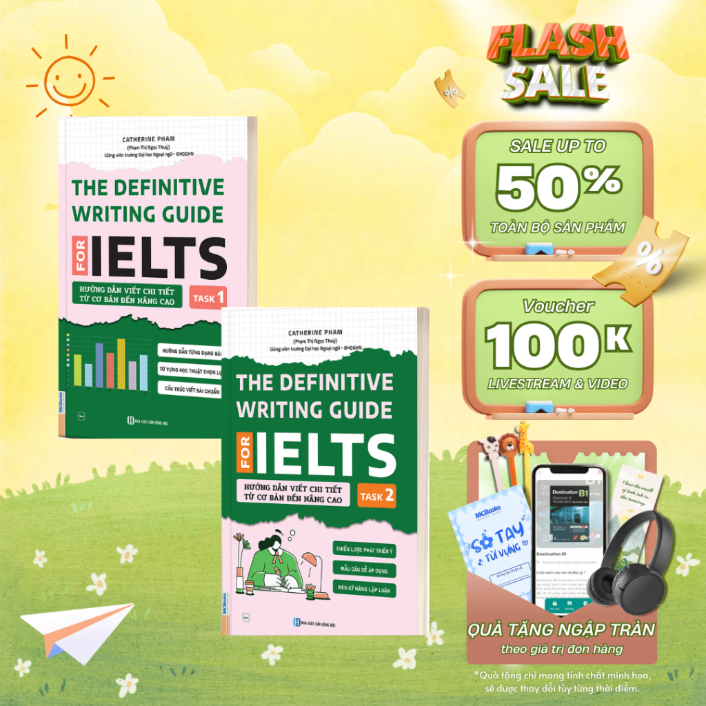 Sách - ôn luyện IELTS The Definitive Writing Guide for IELTS – Task 1+2 MCBooks
