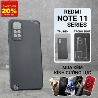 Ốp lưng Redmi Note 11, 11 Pro 5G China, 11s 4G Cowcase trơn màu đen | Ốp điện thoại Xiaomi bảo vệ camera đt toàn diện