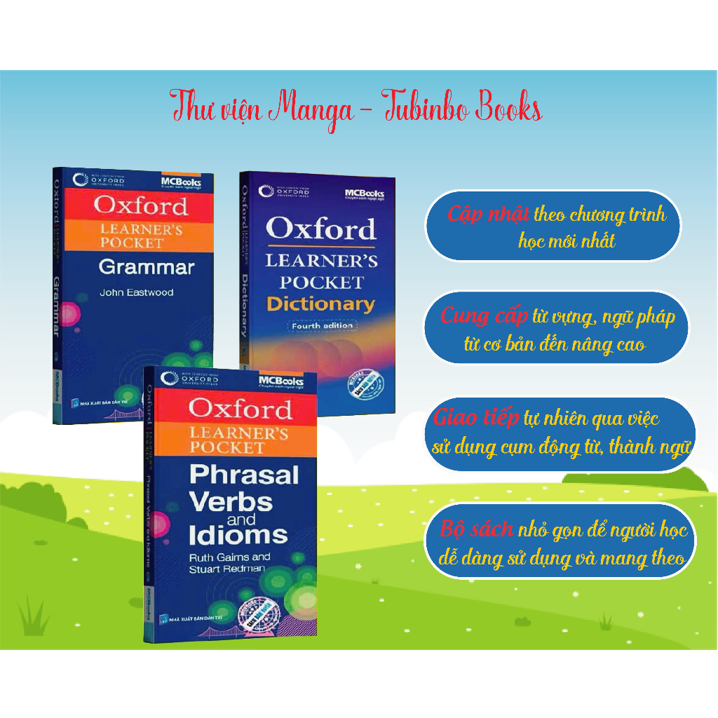 Sách - Sách - Combo Oxford Learner’s Pocket : Grammar, Phrasal Verbs and Idioms , Dictionary ( lẻ, t