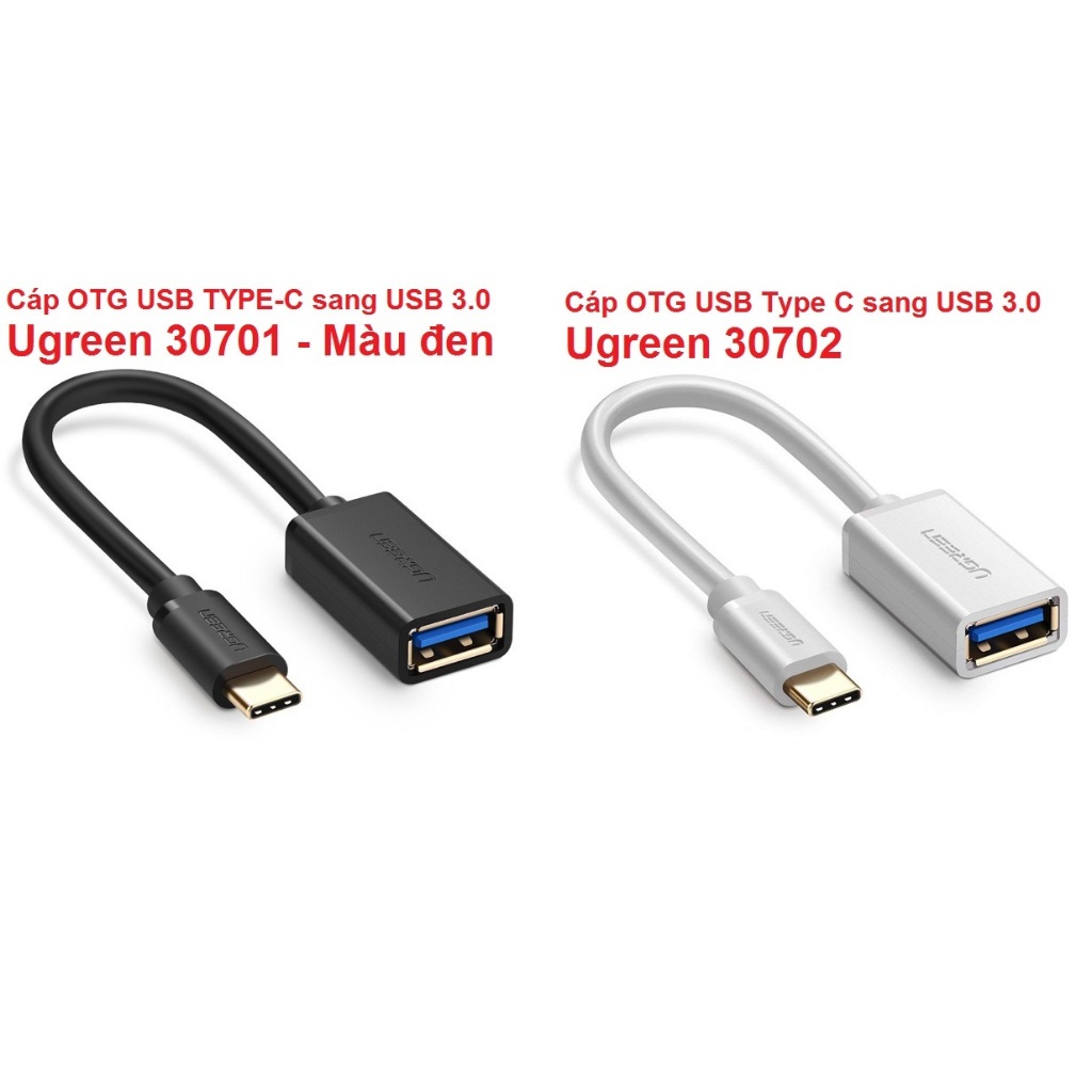 Cáp OTG USB TYPE-C sang USB 3.0 ( Ugreen 30701 / Ugreen 30702 )