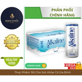  Thùng 24 Lon - Vikoda Nước Khoáng Kiềm Thiên Nhiên Alkaline Vikoda Lon 330 ml 