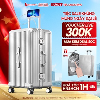 Vali Khung Nhôm Khóa Sập Bamozo Size 22/24/28 Cao Cấp Tăng Sức Chứa Hành Lý - Bảo Hành 10 Năm _ULTRAPACK