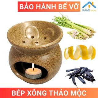 Bếp gốm đốt nến xông bồ kết thảo mộc (Mua riêng) đèn xông tinh dầu thơm phòng đuổi muỗi mã 25015