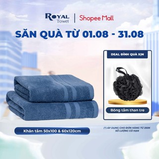 Khăn Tắm Royal Towel 50x100cm, 60x120cm 100% Cotton Mềm Mại, Thấm Hút, Kháng Khuẩn